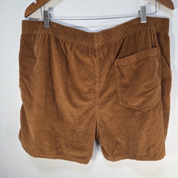 Madewell Men's XL Brown Corduroy Pull-On Shorts Elastic Waist Casual - Picture 2 of 16